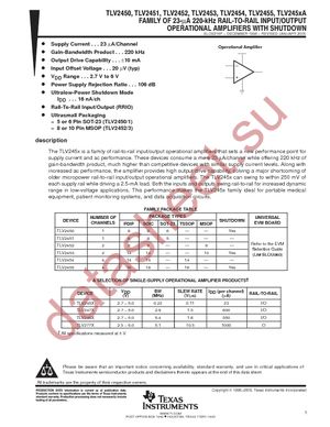 TLV2452CDGKR datasheet  